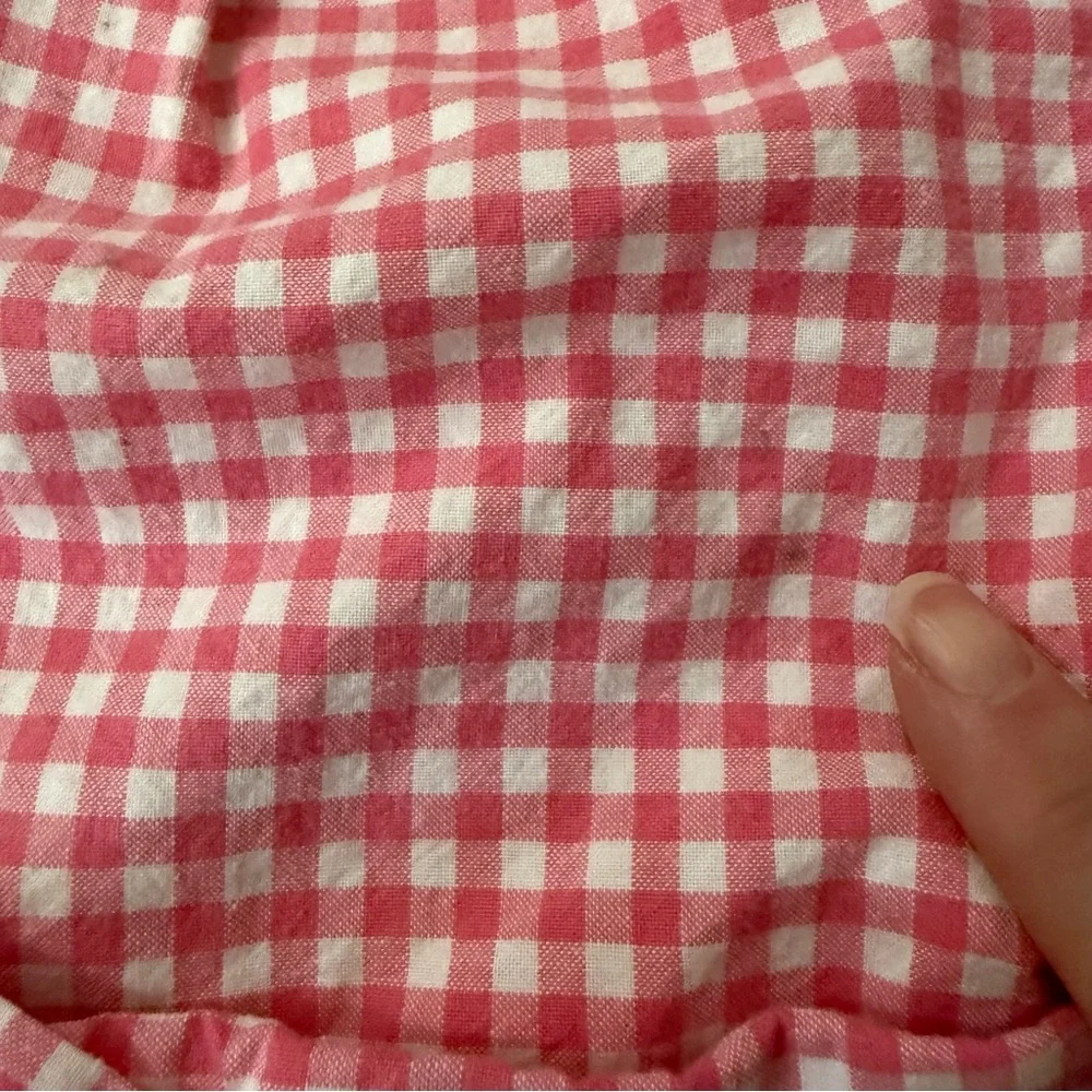 OshKosh B’gosh Pink Gingham Check Shortalls Toddler‎ Size 2T Vintage Vestbak